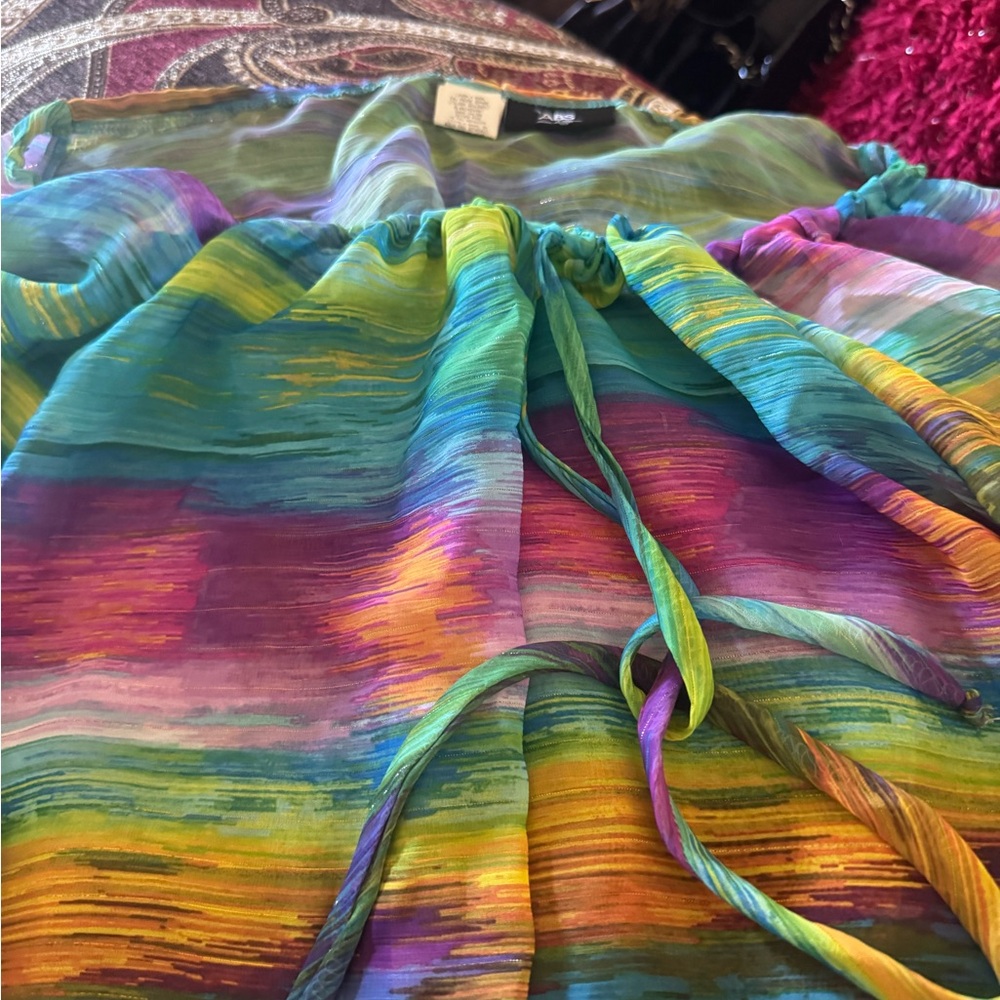 ABS Allen Schwartz Multicolor Bikini Cover-Up